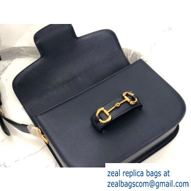 Gucci 1955 Horsebit Shoulder Bag 602204 Web Leather Blue 2019 - Click Image to Close