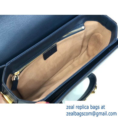 Gucci 1955 Horsebit Shoulder Bag 602204 Web Leather Blue 2019 - Click Image to Close