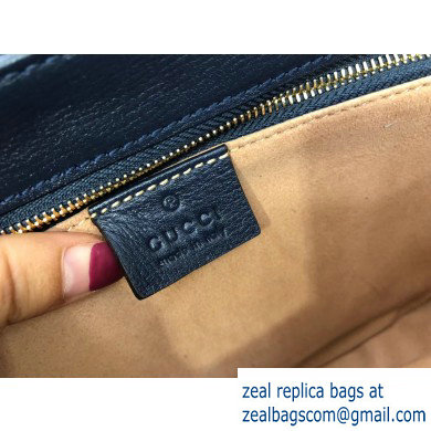 Gucci 1955 Horsebit Shoulder Bag 602204 Web Leather Blue 2019 - Click Image to Close