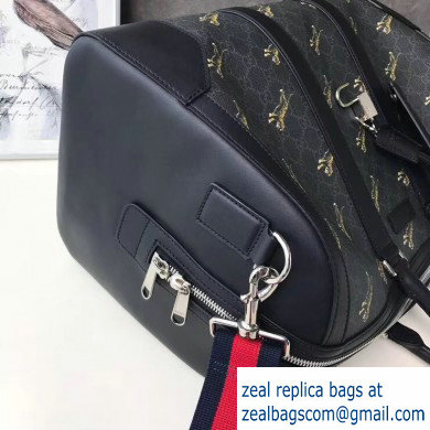 Gucci GG Black Carry-on Duffle Bag 474131 Tiger Print