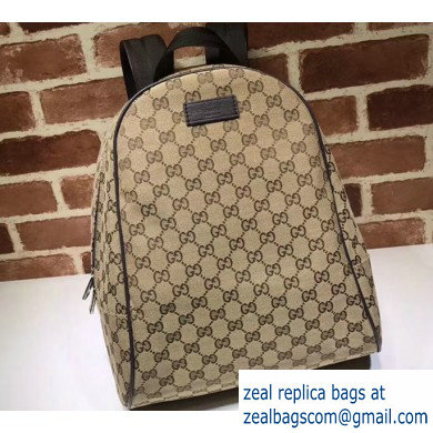 Gucci GG Canvas Rucksack Backpack Bag 449906 Beige