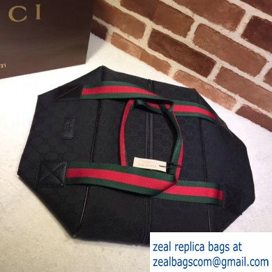 Gucci GG Carry-on Weekend/Travel Duffle Bag 153240 Black - Click Image to Close