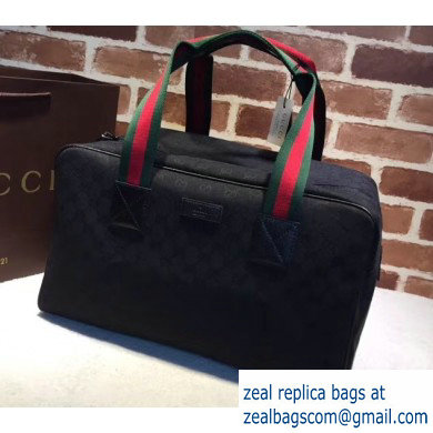 Gucci GG Carry-on Weekend/Travel Duffle Bag 153240 Black - Click Image to Close