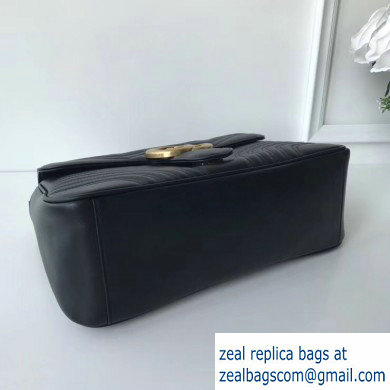 Gucci GG Marmont Medium Top Handle Bag 498109 Black