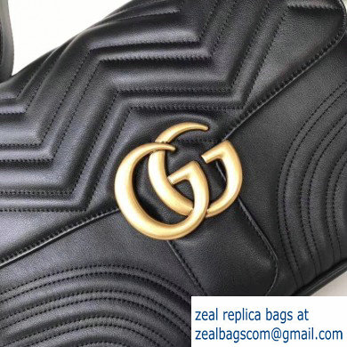 Gucci GG Marmont Medium Top Handle Bag 498109 Black