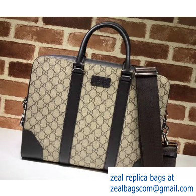 Gucci GG Supreme Business Briefcase Bag 474135 Beige