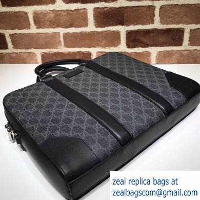 Gucci GG Supreme Business Briefcase Bag 474135 Black - Click Image to Close