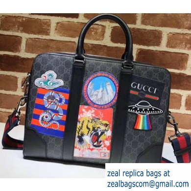 Gucci GG Supreme Business Briefcase Bag 474135 Print - Click Image to Close