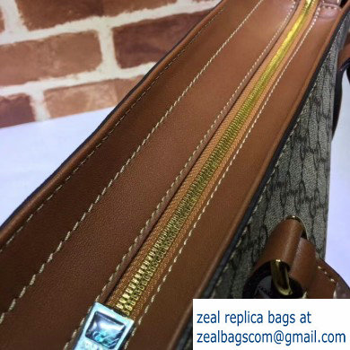 Gucci GG Supreme Canvas Small Tote Bag 432124 Brown - Click Image to Close
