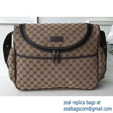 Gucci GG Supreme Diaper Bag 123326 Beige/Coffee - Click Image to Close