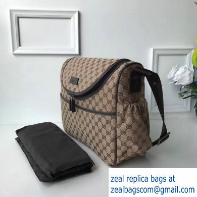 Gucci GG Supreme Diaper Bag 123326 Beige/Coffee