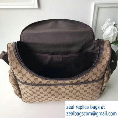 Gucci GG Supreme Diaper Bag 123326 Beige/Coffee - Click Image to Close