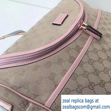 Gucci GG Supreme Diaper Bag 123326 Beige/Pink