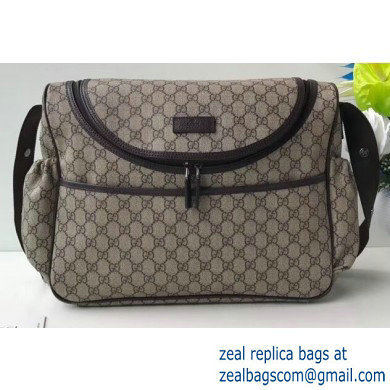Gucci GG Supreme Diaper Bag 123326 Coffee