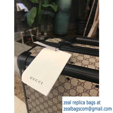 Gucci GG Trolley Travel Luggage Bag Beige