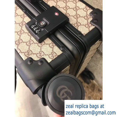 Gucci GG Trolley Travel Luggage Bag Beige