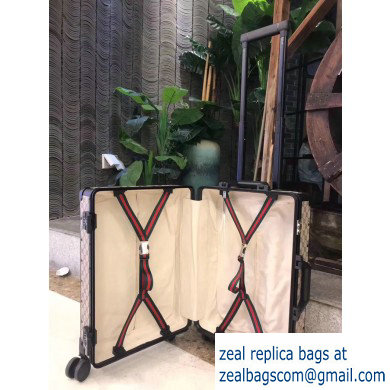 Gucci GG Trolley Travel Luggage Bag Beige