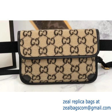 Gucci GG Wool Belt Bag 598181 Beige 2019 - Click Image to Close