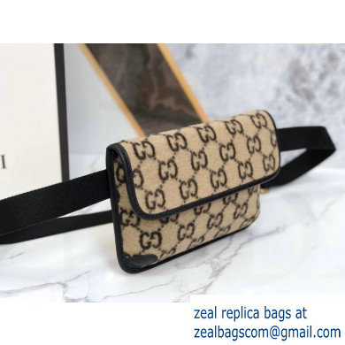 Gucci GG Wool Belt Bag 598181 Beige 2019 - Click Image to Close