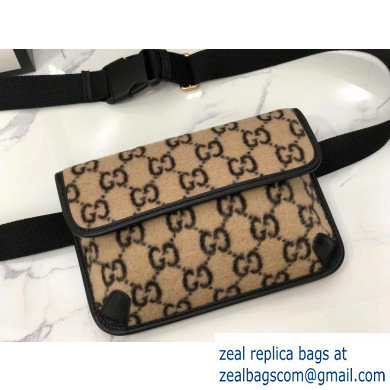 Gucci GG Wool Belt Bag 598181 Beige 2019 - Click Image to Close