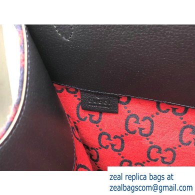 Gucci GG Wool Tote Bag 598169 Dark Blue 2019