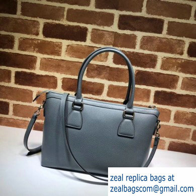 Gucci Interlocking G Charm Leather Tote Bag 449659 Gray