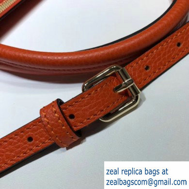 Gucci Interlocking G Charm Leather Tote Bag 449659 Orange - Click Image to Close