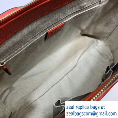 Gucci Interlocking G Charm Leather Tote Bag 449659 Orange