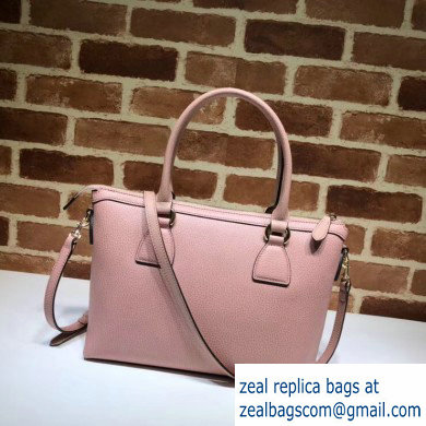 Gucci Interlocking G Charm Leather Tote Bag 449659 Pink - Click Image to Close