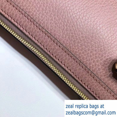 Gucci Interlocking G Charm Leather Tote Bag 449659 Pink