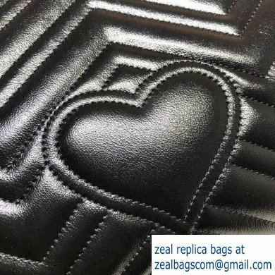 Gucci Leather GG Marmont Matelasse Medium Shoulder Bag 524592 Black