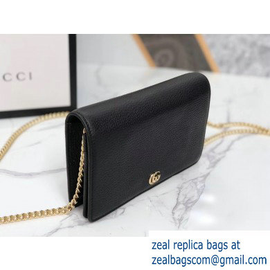 Gucci Leather Mini Chain Shoulder Bag 499782 Black - Click Image to Close