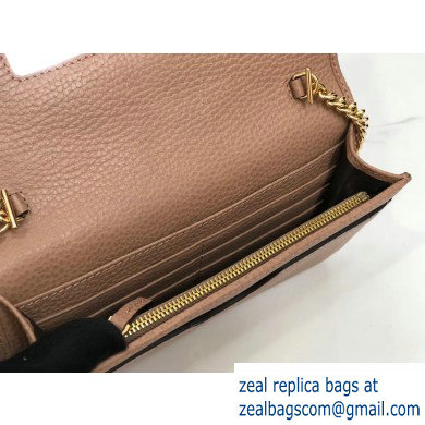 Gucci Leather Mini Chain Shoulder Bag 499782 Camel