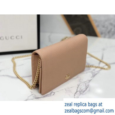 Gucci Leather Mini Chain Shoulder Bag 499782 Nude - Click Image to Close