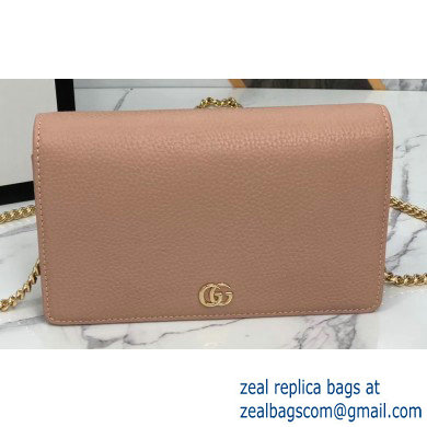 Gucci Leather Mini Chain Shoulder Bag 499782 Nude