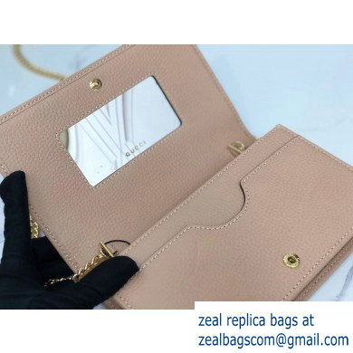 Gucci Leather Mini Chain Shoulder Bag 499782 Nude