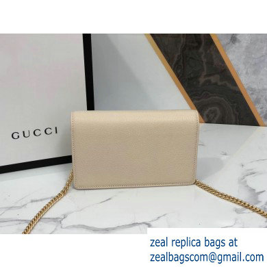 Gucci Leather Mini Chain Shoulder Bag 499782 White - Click Image to Close