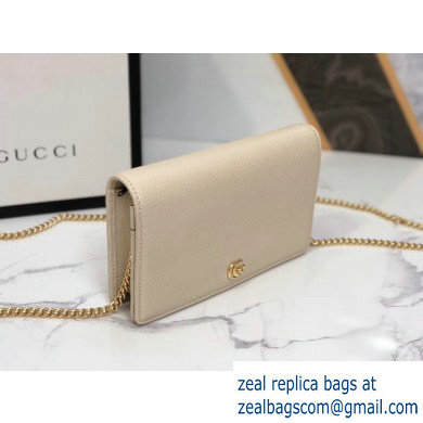 Gucci Leather Mini Chain Shoulder Bag 499782 White - Click Image to Close