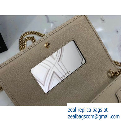 Gucci Leather Mini Chain Shoulder Bag 499782 White