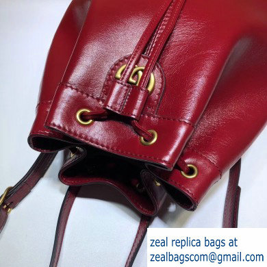 Gucci Leather Ophidia Medium Bucket Backpack Bag 550189 Red