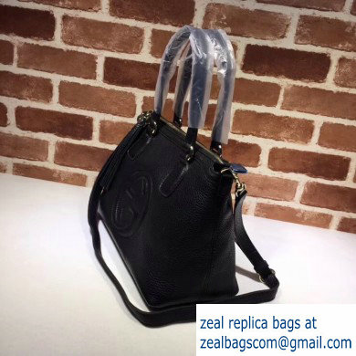 Gucci Leather Soho Top Handle Bag 308362 Black