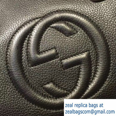 Gucci Leather Soho Top Handle Bag 308362 Black - Click Image to Close