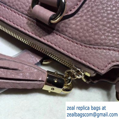 Gucci Leather Soho Top Handle Bag 308362 Pink