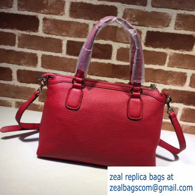 Gucci Leather Soho Top Handle Bag 308362 Red - Click Image to Close