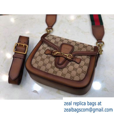 Gucci Medium Lady Web GG canvas Shoulder Bag In Brown 380573