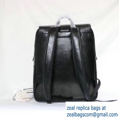 Gucci Medium Soft Leather Backpack Bag 575823 Black