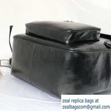 Gucci Medium Soft Leather Backpack Bag 575823 Black