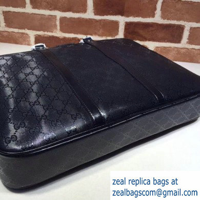Gucci Men's Briefcase Bag 201480 GG Imprime Black