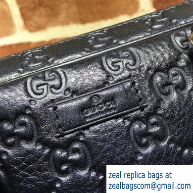 Gucci Men's Briefcase Bag 201480 GG Signature Leather Black - Click Image to Close