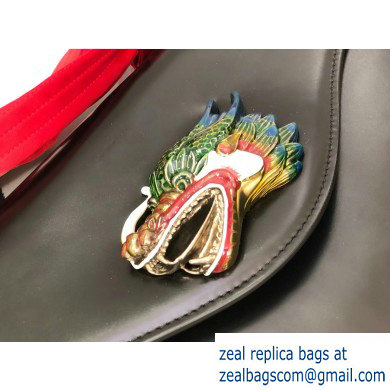 Gucci Naga Dragon Leather Shoulder Bag 466405 Black - Click Image to Close